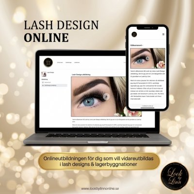 lash design online, look by linn lash design, lash design utbildning, onlinekurs lash design, fransdesign kurs, lash styling utb